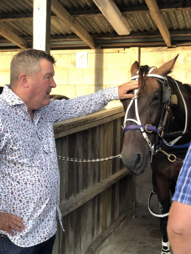 A good luck pat from Ken ahead of her great third in her Northern Oaks lead up race at Cambridge