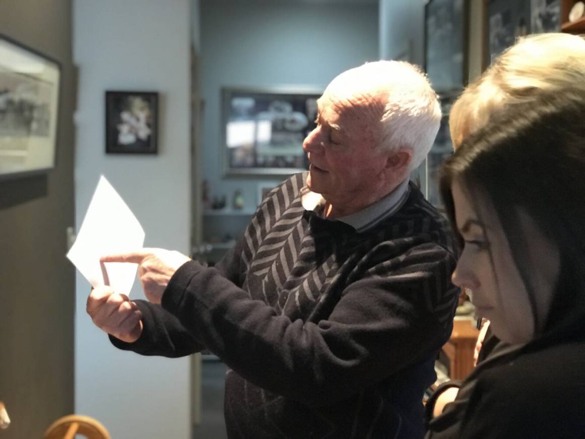 OLLIE HAINES GOING THROUGH MEMORABILIA